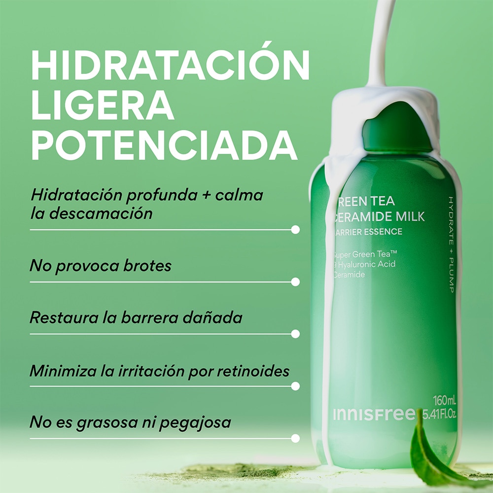 GREEN TEA CERAMIDE MILK TONER FOR HYDRATION & BARRIER REPAIR (T&Oacute;NICO LECHOSO DE T&Eacute; VERDE Y CERAMIDAS)